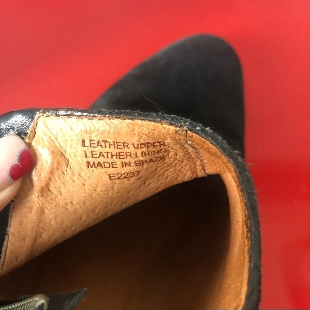 Madewell Cait Leather Suede Side Zip Ankle Bootie